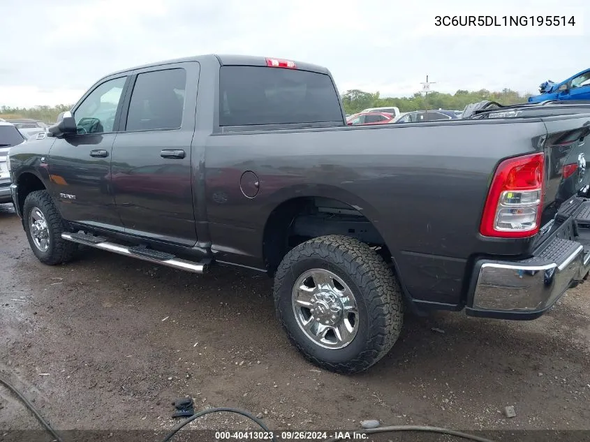 2022 Ram 2500 Big Horn 4X4 6'4 Box VIN: 3C6UR5DL1NG195514 Lot: 40413023