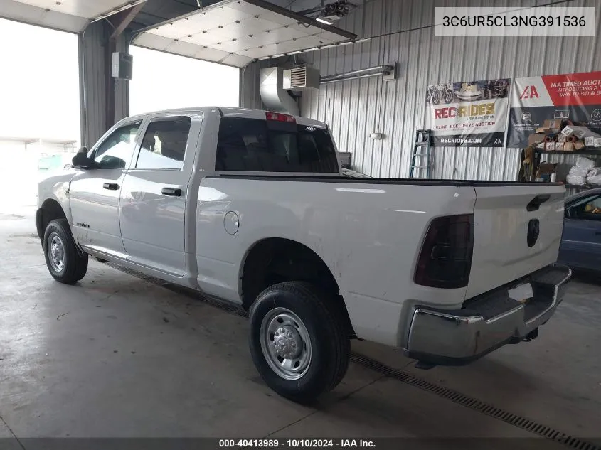 2022 Ram 2500 Tradesman 4X4 6'4 Box VIN: 3C6UR5CL3NG391536 Lot: 40413989