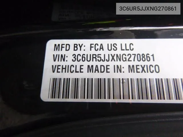 2022 Ram 2500 Lone Star 4X4 8' Box VIN: 3C6UR5JJXNG270861 Lot: 40460346