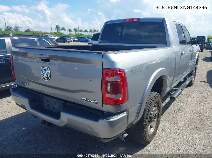 2022 Ram 2500 Laramie 4X4 6'4 Box VIN: 3C6UR5NLXNG144396 Lot: 40476069