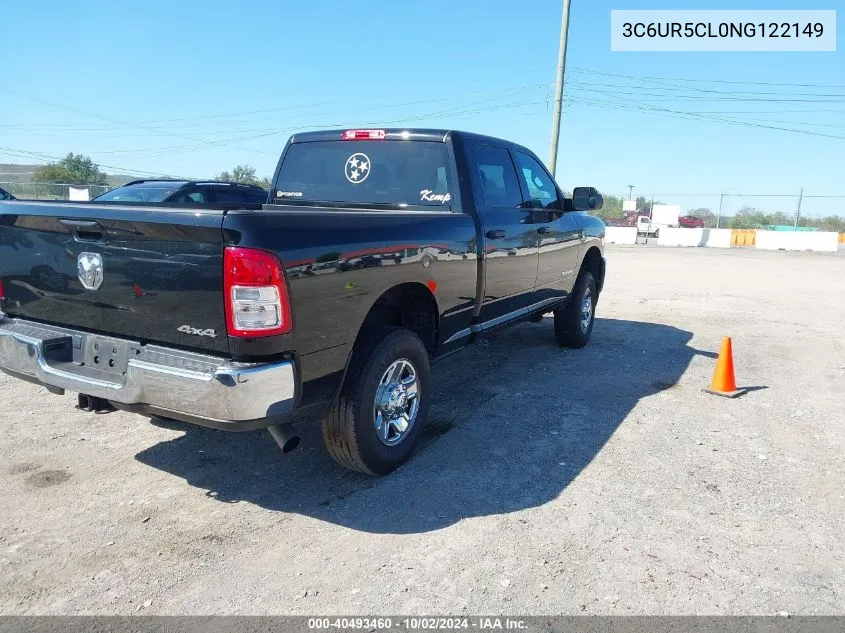 2022 Ram 2500 Tradesman 4X4 6'4 Box VIN: 3C6UR5CL0NG122149 Lot: 40493460