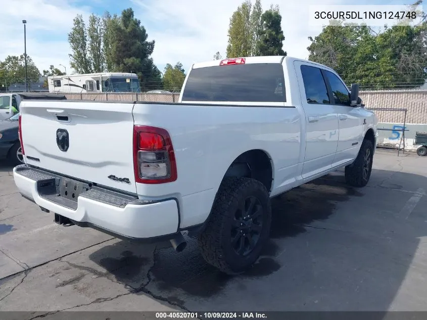 2022 Ram 2500 Big Horn 4X4 6'4 Box VIN: 3C6UR5DL1NG124748 Lot: 40520701