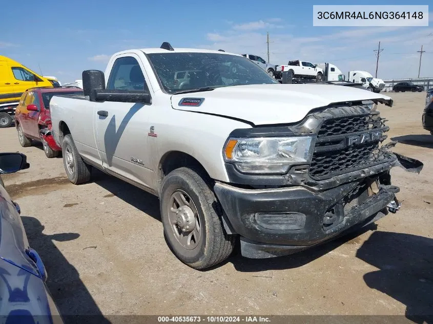 2022 Ram 2500 Tradesman 4X2 8' Box VIN: 3C6MR4AL6NG364148 Lot: 40535673