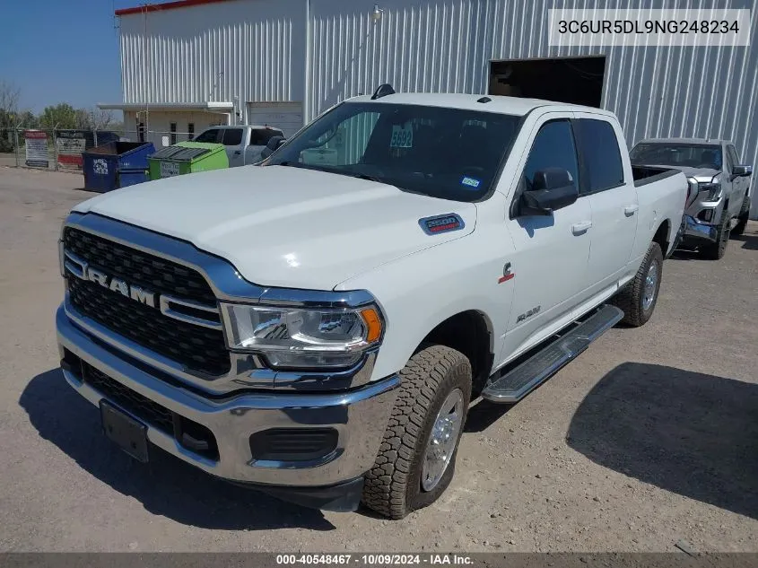 2022 Ram 2500 Big Horn/Lone Star VIN: 3C6UR5DL9NG248234 Lot: 40548467