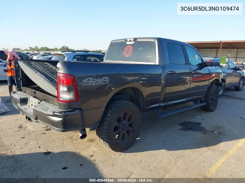 2022 Ram 2500 Lone Star 4X4 6'4 Box VIN: 3C6UR5DL3NG109474 Lot: 40549506