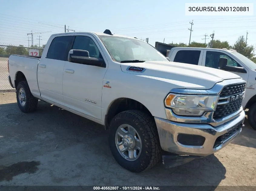 2022 Ram 2500 VIN: 3C6UR5DL5NG120881 Lot: 40552807