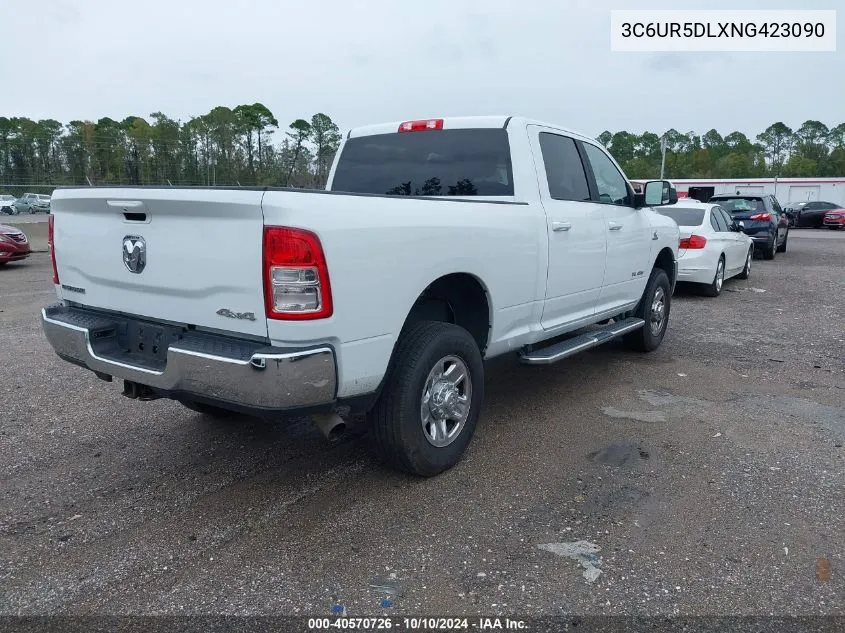 2022 Ram 2500 Big Horn 4X4 6'4 Box VIN: 3C6UR5DLXNG423090 Lot: 40570726