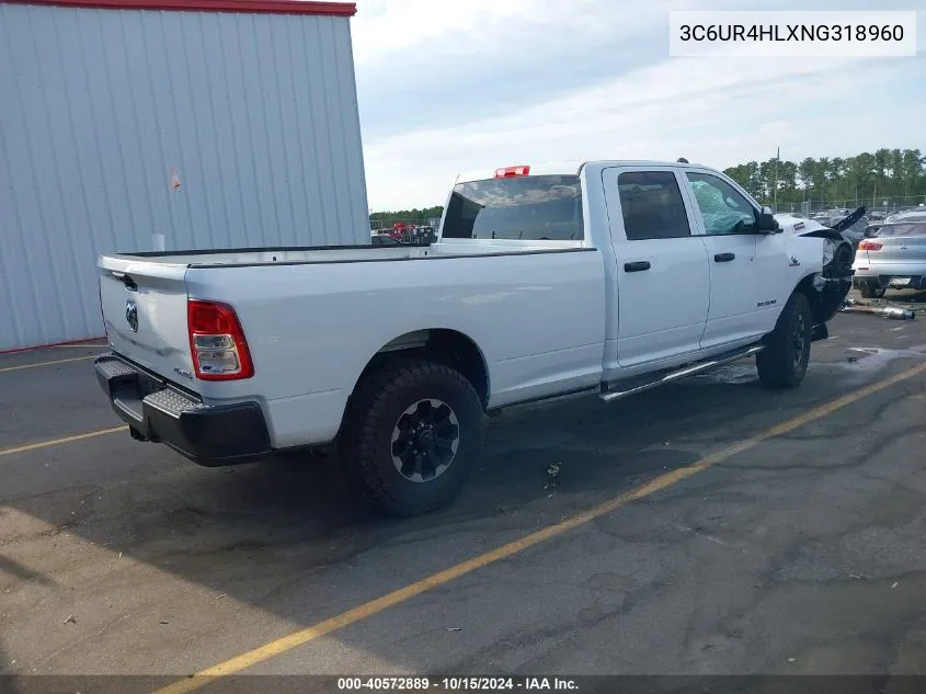 2022 Ram 2500 Tradesman 4X2 8' Box VIN: 3C6UR4HLXNG318960 Lot: 40572889