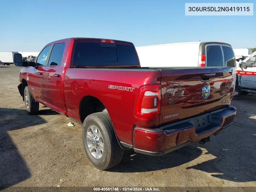 3C6UR5DL2NG419115 2022 Ram 2500 Big Horn 4X4 6'4 Box