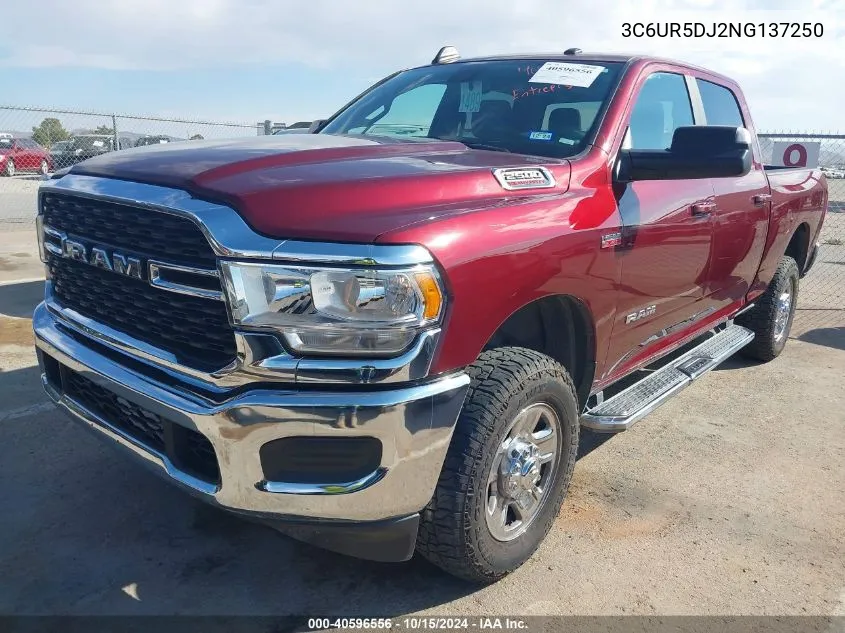 3C6UR5DJ2NG137250 2022 Ram 2500 Big Horn 4X4 6'4 Box