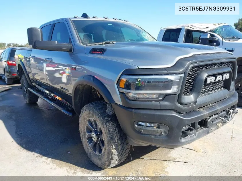 2022 Ram 2500 Power Wagon 4X4 6'4 Box VIN: 3C6TR5EJ7NG309931 Lot: 40652449