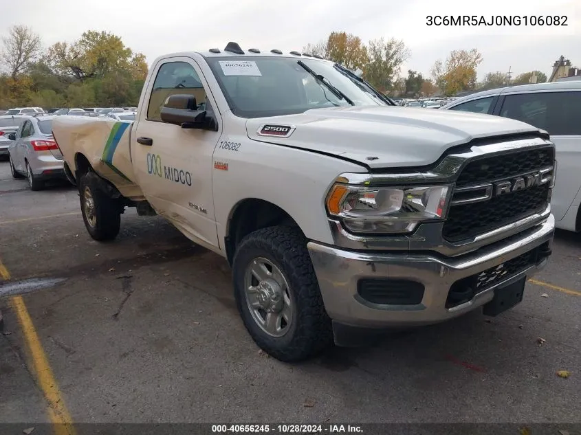 2022 Ram 2500 Tradesman 4X4 8' Box VIN: 3C6MR5AJ0NG106082 Lot: 40656245