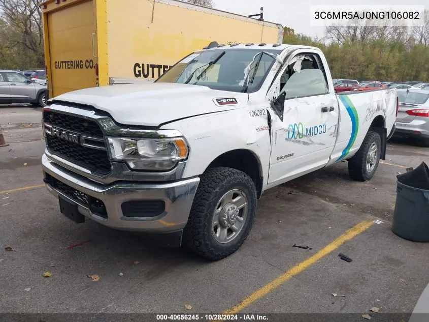 3C6MR5AJ0NG106082 2022 Ram 2500 Tradesman 4X4 8' Box