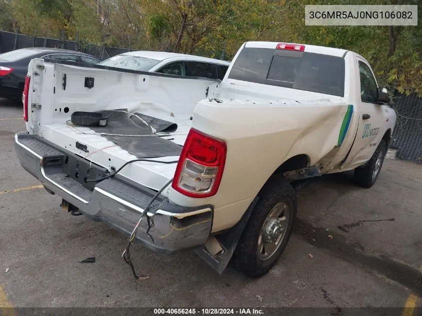 2022 Ram 2500 Tradesman 4X4 8' Box VIN: 3C6MR5AJ0NG106082 Lot: 40656245