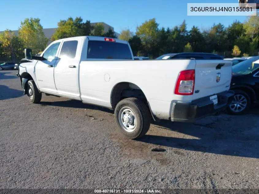 2022 Ram 2500 Tradesman 4X4 8' Box VIN: 3C6UR5HJ4NG155081 Lot: 40716731