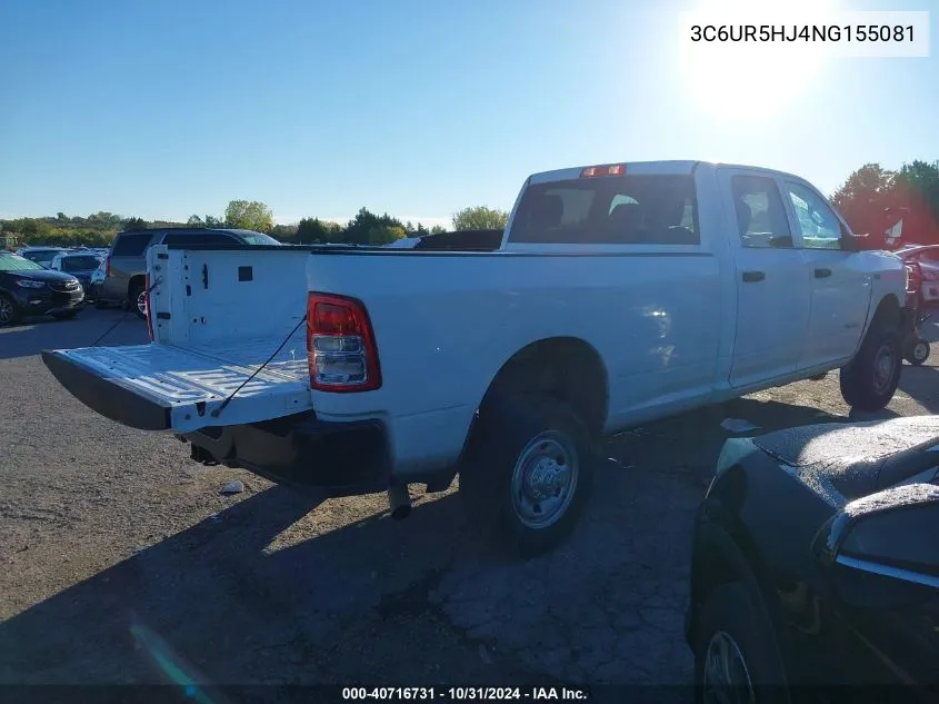 2022 Ram 2500 Tradesman 4X4 8' Box VIN: 3C6UR5HJ4NG155081 Lot: 40716731