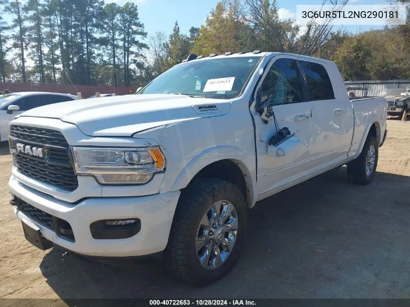 2022 Ram 2500 VIN: 3C6UR5TL2NG290181 Lot: 40722653