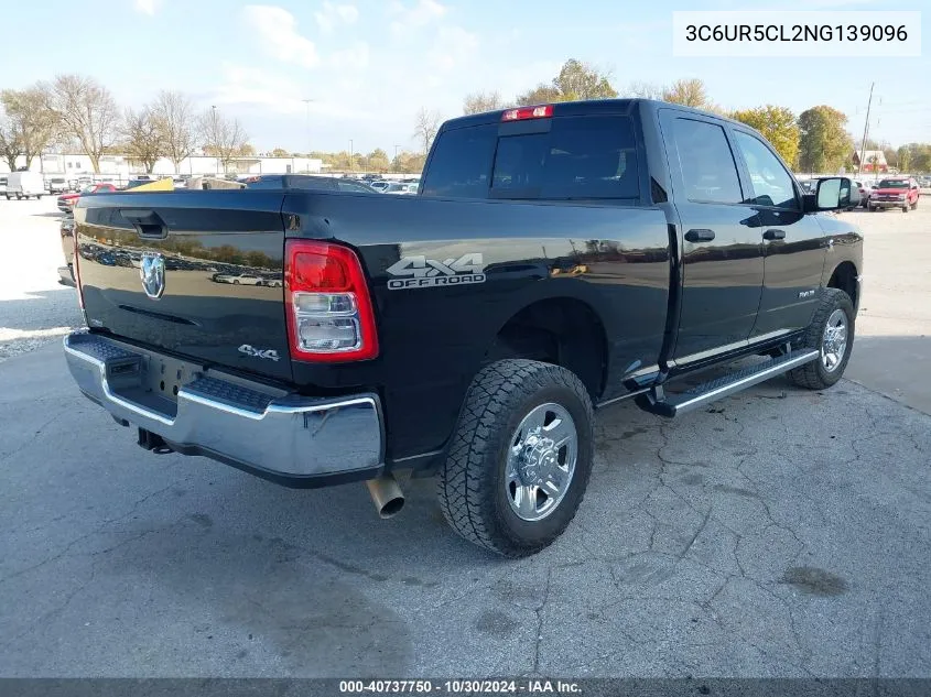 2022 Ram 2500 Tradesman 4X4 6'4 Box VIN: 3C6UR5CL2NG139096 Lot: 40737750