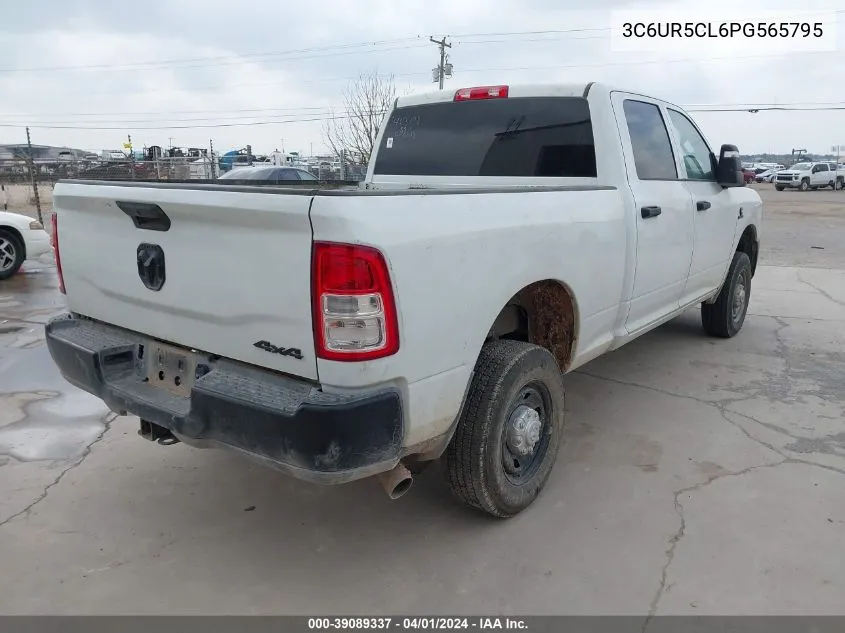 2023 Ram 2500 Tradesman 4X4 6'4 Box VIN: 3C6UR5CL6PG565795 Lot: 39089337