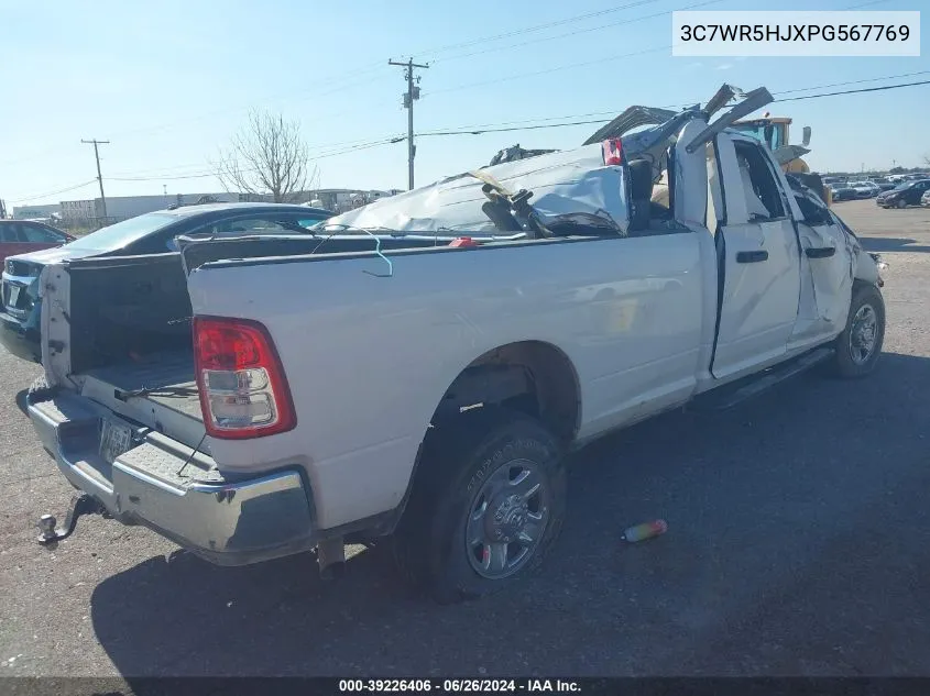 2023 Ram 2500 Tradesman 4X4 8' Box VIN: 3C7WR5HJXPG567769 Lot: 39226406