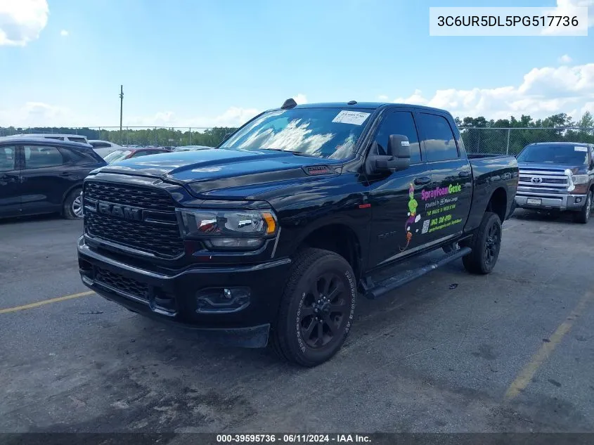 2023 Ram 2500 Big Horn 4X4 6'4 Box VIN: 3C6UR5DL5PG517736 Lot: 39595736