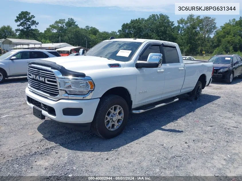 2023 Ram 2500 Laramie 4X4 8' Box VIN: 3C6UR5KJ8PG631344 Lot: 40002944