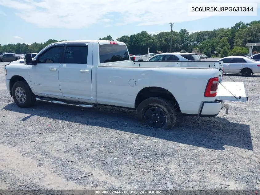 2023 Ram 2500 Laramie 4X4 8' Box VIN: 3C6UR5KJ8PG631344 Lot: 40002944