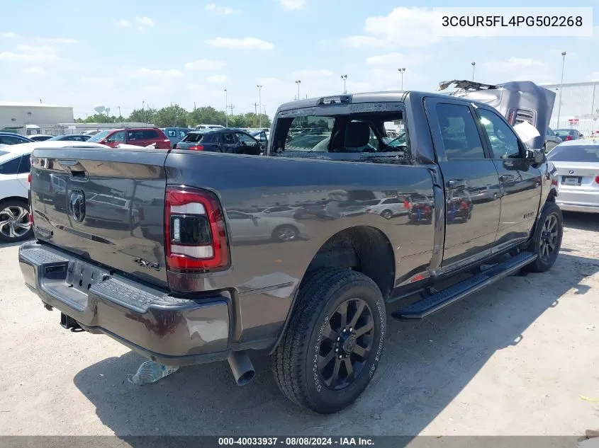 2023 Ram 2500 Laramie 4X4 6'4 Box VIN: 3C6UR5FL4PG502268 Lot: 40033937