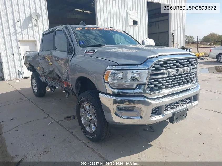 2023 Ram 2500 Big Horn 4X4 6'4 Box VIN: 3C6UR5DJ5PG598672 Lot: 40223714