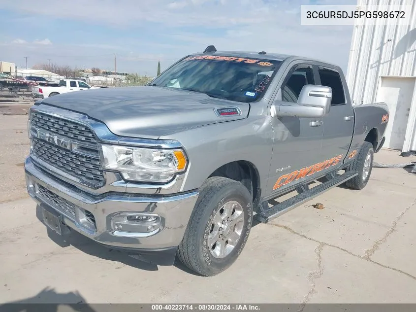 2023 Ram 2500 Big Horn 4X4 6'4 Box VIN: 3C6UR5DJ5PG598672 Lot: 40223714