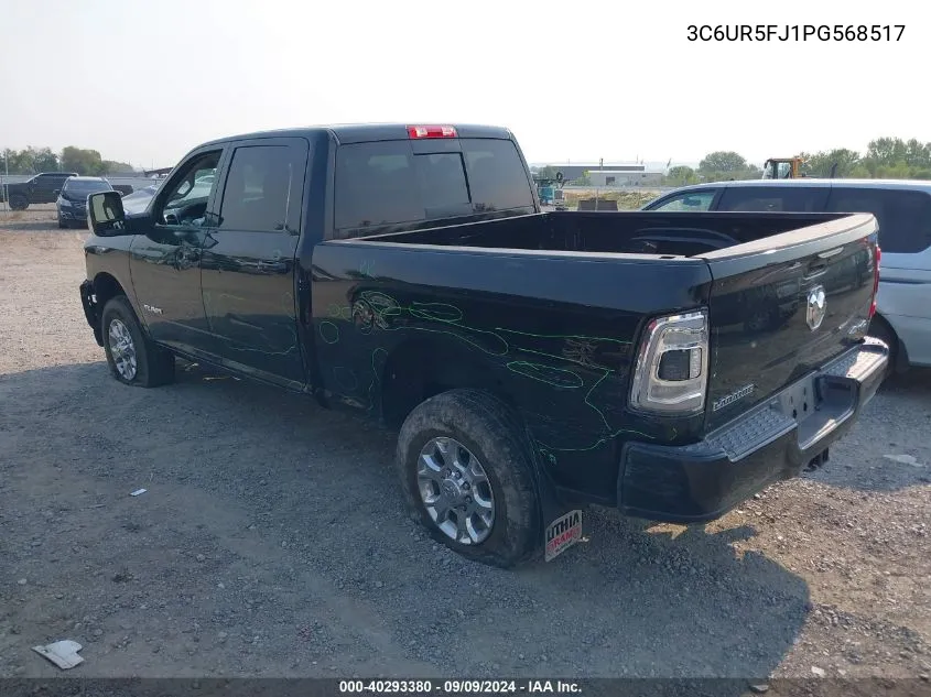 2023 Ram 2500 Laramie 4X4 6'4 Box VIN: 3C6UR5FJ1PG568517 Lot: 40293380