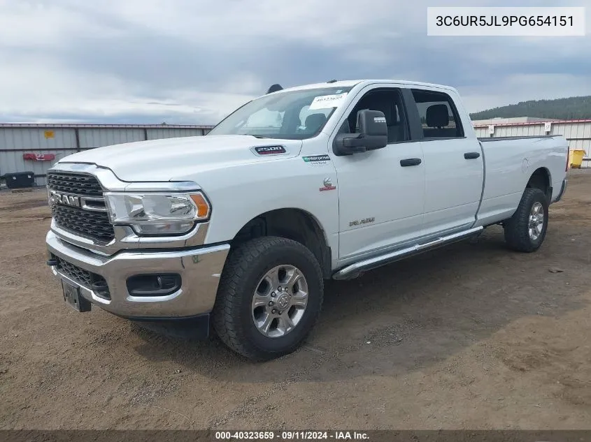 2023 Ram 2500 Big Horn 4X4 8' Box VIN: 3C6UR5JL9PG654151 Lot: 40323659