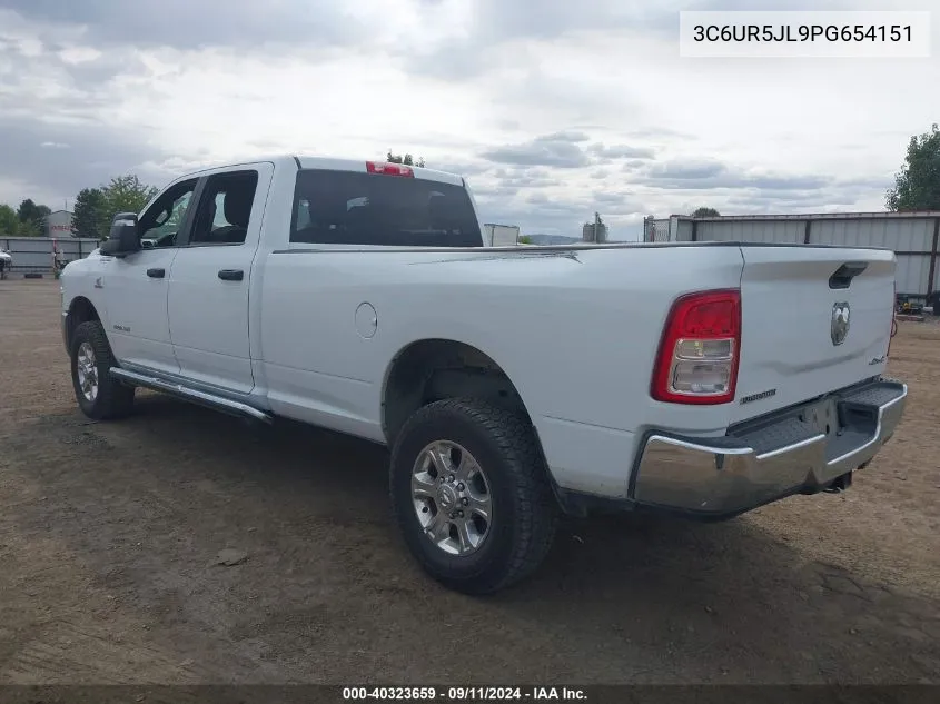 2023 Ram 2500 Big Horn 4X4 8' Box VIN: 3C6UR5JL9PG654151 Lot: 40323659