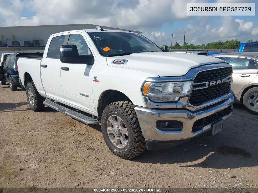 2023 Ram 2500 Big Horn VIN: 3C6UR5DL6PG587729 Lot: 40412586