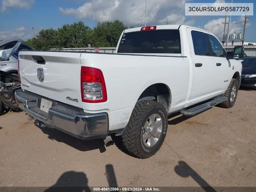 2023 Ram 2500 Big Horn VIN: 3C6UR5DL6PG587729 Lot: 40412586