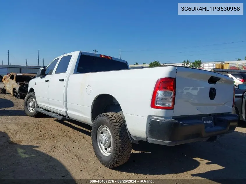 2023 Ram 2500 Tradesman VIN: 3C6UR4HL1PG630958 Lot: 40437276