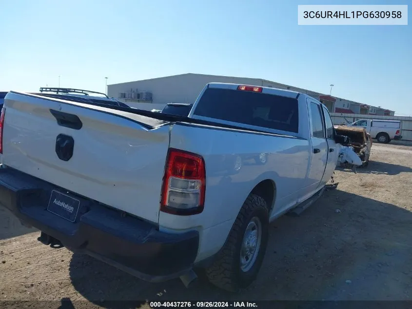 2023 Ram 2500 Tradesman VIN: 3C6UR4HL1PG630958 Lot: 40437276