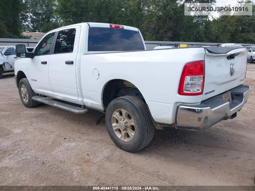 2023 Ram 2500 Big Horn 4X4 6'4 Box VIN: 3C6UR5DJ3PG610916 Lot: 40441115