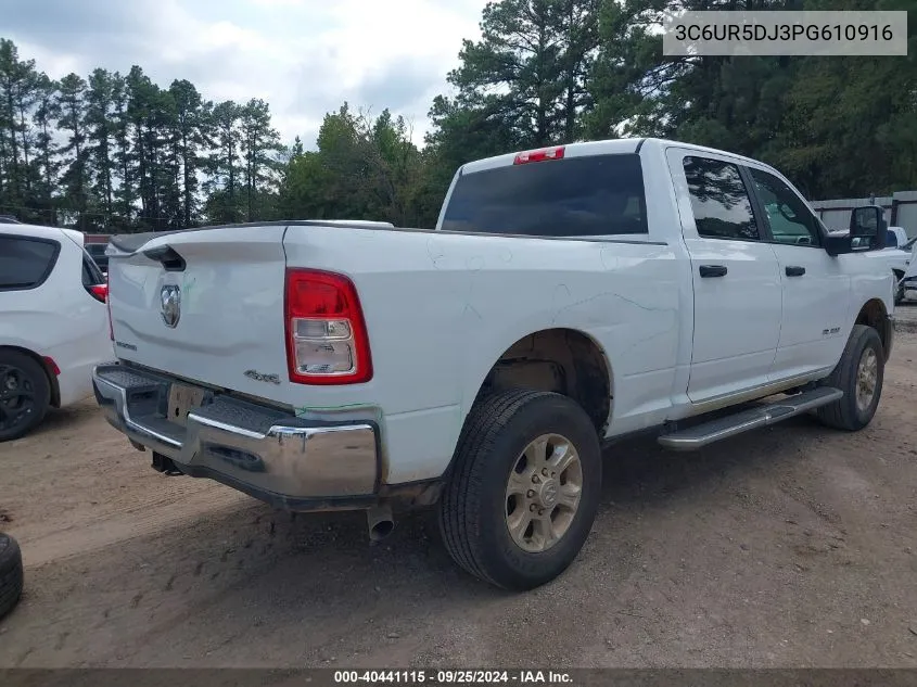 2023 Ram 2500 Big Horn 4X4 6'4 Box VIN: 3C6UR5DJ3PG610916 Lot: 40441115