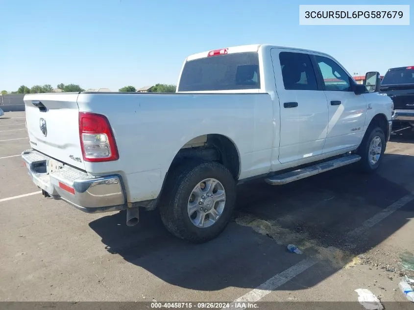 2023 Ram 2500 Big Horn 4X4 6'4 Box VIN: 3C6UR5DL6PG587679 Lot: 40458715