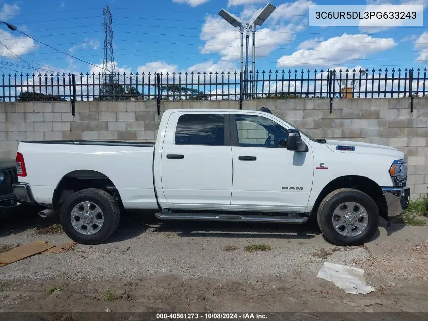 2023 Ram 2500 Big Horn VIN: 3C6UR5DL3PG633243 Lot: 40561273