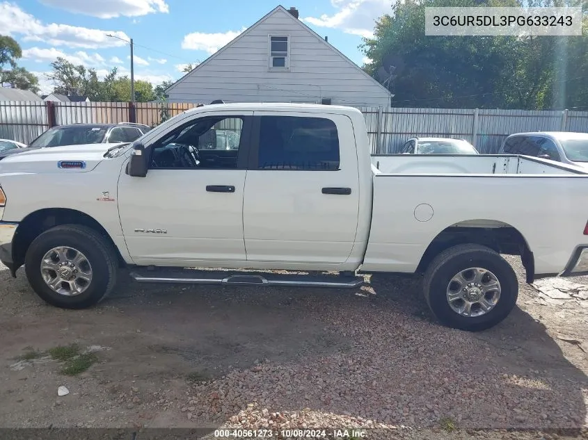 2023 Ram 2500 Big Horn VIN: 3C6UR5DL3PG633243 Lot: 40561273