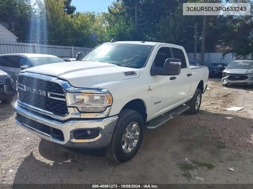 2023 Ram 2500 Big Horn VIN: 3C6UR5DL3PG633243 Lot: 40561273