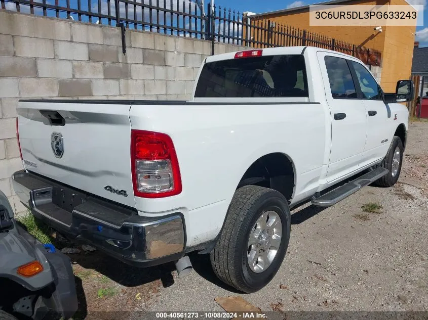 2023 Ram 2500 Big Horn VIN: 3C6UR5DL3PG633243 Lot: 40561273