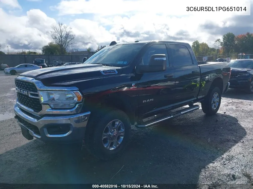 2023 Ram 2500 Big Horn 4X4 6'4 Box VIN: 3C6UR5DL1PG651014 Lot: 40582016