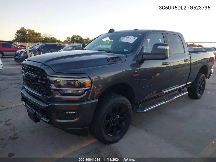 2023 Ram 2500 Big Horn 4X4 6'4 Box VIN: 3C6UR5DL2PG523736 Lot: 40841014