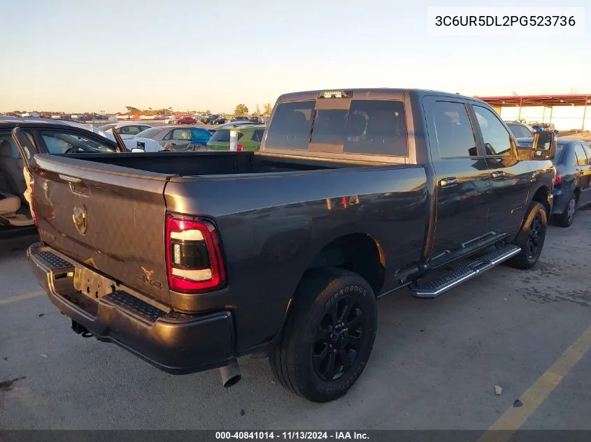 2023 Ram 2500 Big Horn 4X4 6'4 Box VIN: 3C6UR5DL2PG523736 Lot: 40841014