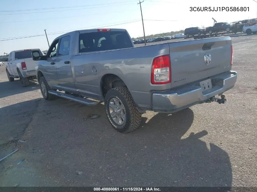 2023 Ram 2500 Big Horn 4X4 8' Box VIN: 3C6UR5JJ1PG586801 Lot: 40880061