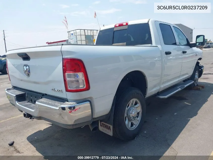 2024 Ram 2500 Tradesman 4X4 6'4 Box VIN: 3C6UR5CL0RG237209 Lot: 39912779