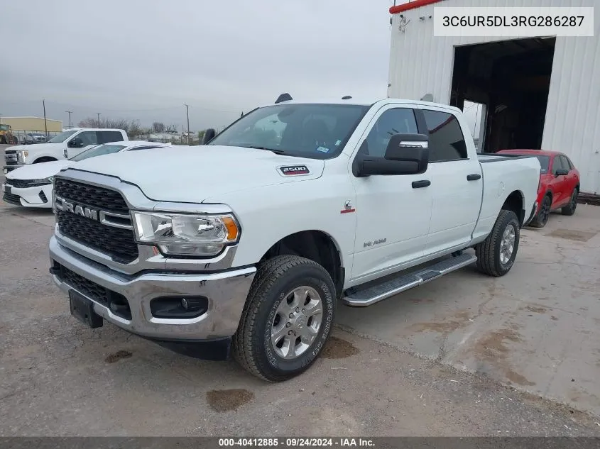 2024 Ram 2500 Big Horn VIN: 3C6UR5DL3RG286287 Lot: 40412885